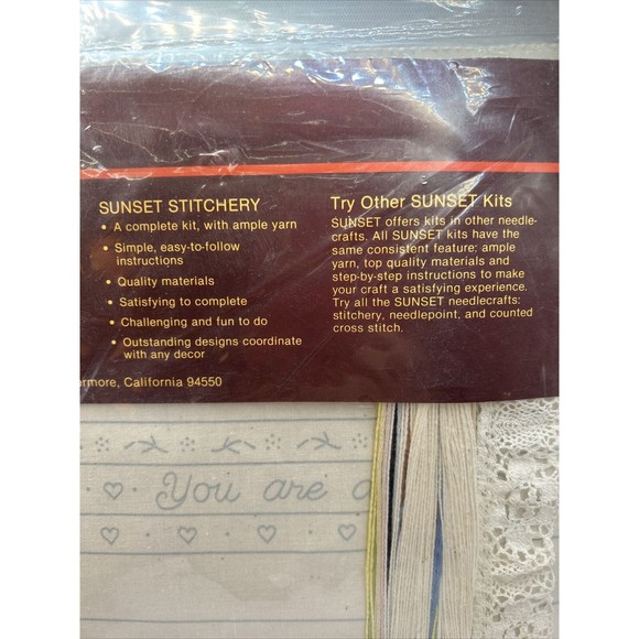 NOS VTG 1984 Sunset Stitchery Cotton Sarah Doll Dress Kit Lorna McRoden 2866 - Picture 5 of 5